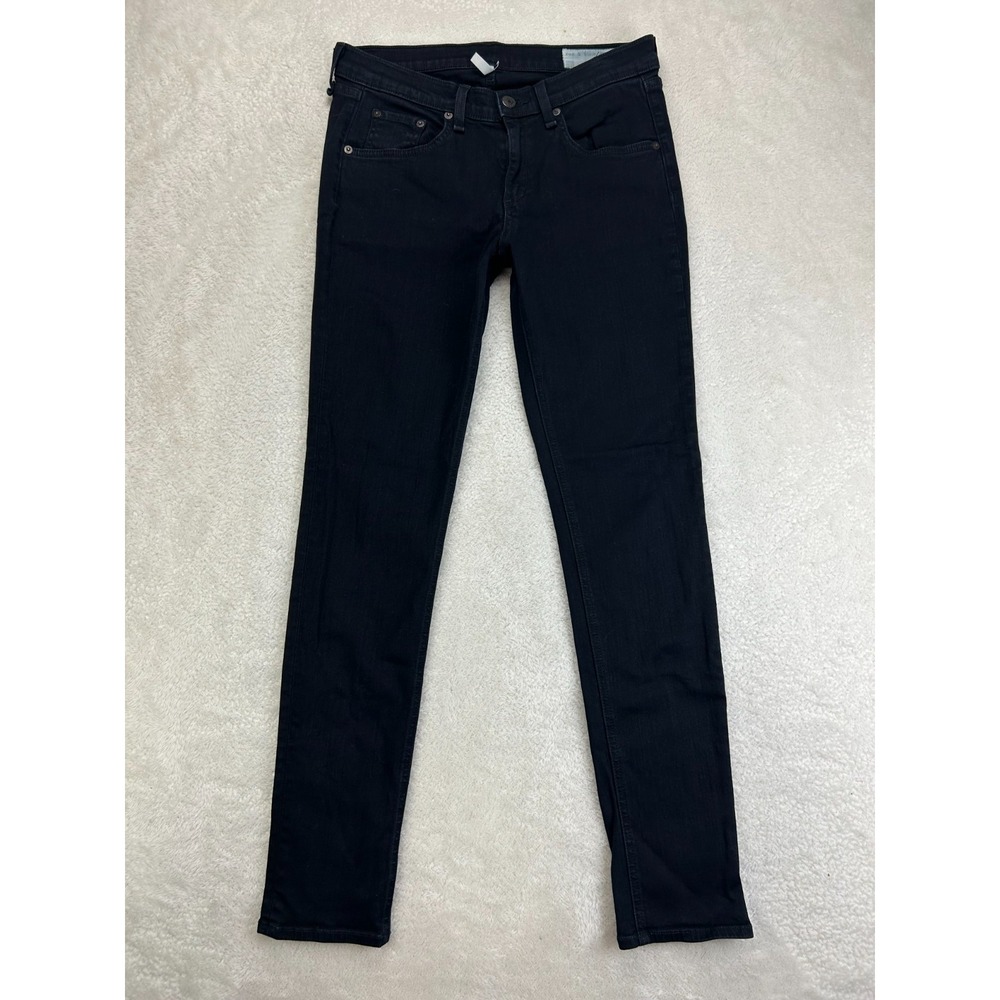 Rag & Bone Skinny Jeans Womens 28 Coal Black Denim Low Rise 5-Pockets Dark Wash